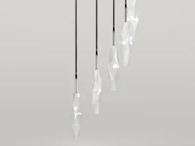 Chandelier SEARCHLIGHT Sculptured Ice 888-20 3D model