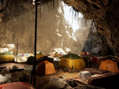 Survival Camp Low-poly 3D model