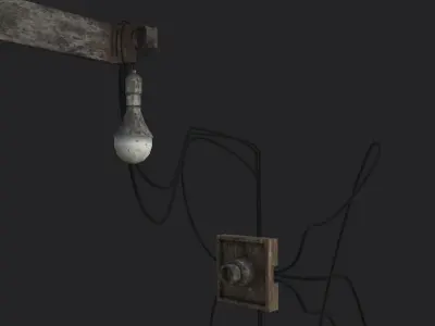 Bulb Light Tube Light Free low-poly 3D model