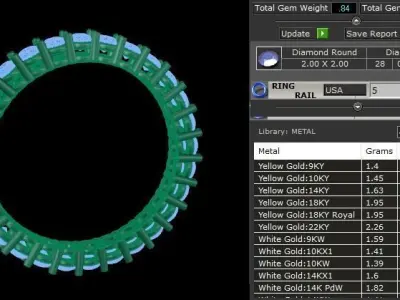 Dainty Infinity Diamond band 2mm Size5 3D print model