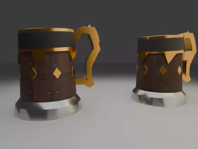Fantasy Ale Mug Free low-poly 3D model