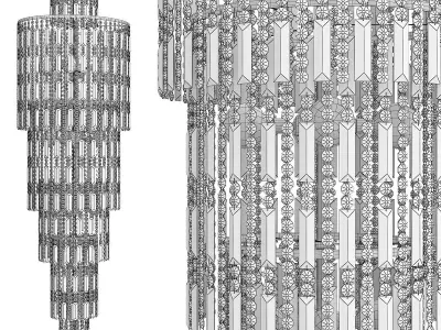 Chandelier Niagara Low-poly 3D model