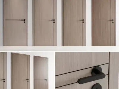 Doors Set 9 door of four 3D model
