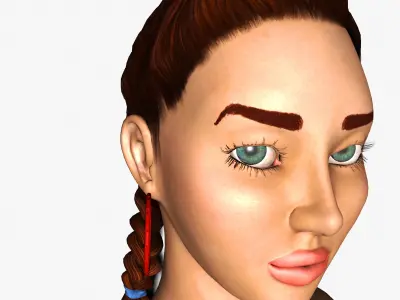 Alexa Rigged Character Low-poly 3D model