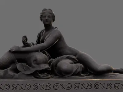 woman statue  Low-poly 3D model