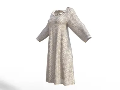 Night Gown Low-poly 3D model