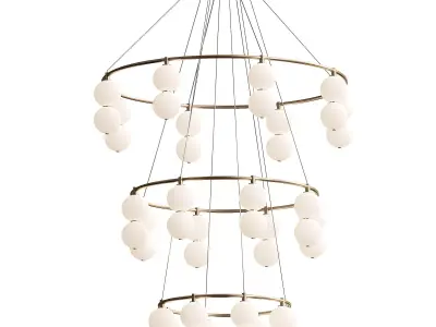 ECHO CHANDELIER 3 TIER ROUND 3D model