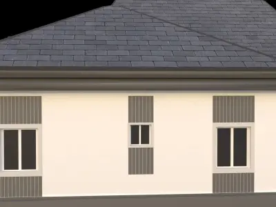 Bungalow roof of house 3D model
