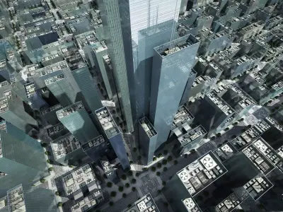 High Rise City VIII  Low-poly 3D model