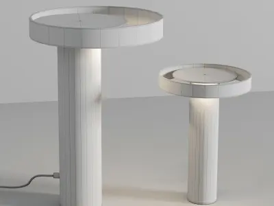 Circle Table light Low-poly 3D model