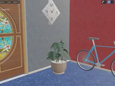 Entrance hall Low-poly 3D model