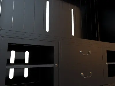 Hooker furniture entertainment center 3D model 3D model