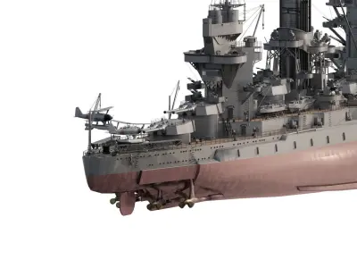 IMPERIAL JAPANESE NAVY BATTLESHIP WW2 3D model