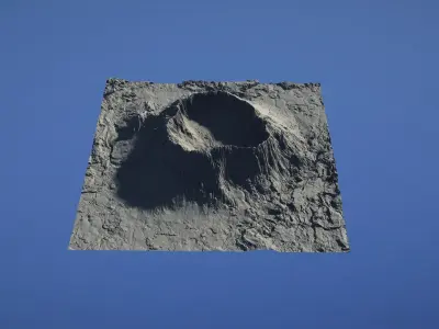 Landscape Environment Volcano Snow 36 Low-poly 3D model