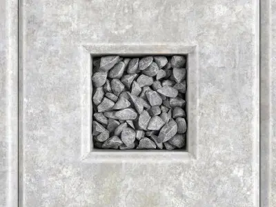 Area slabs  rock stone 3D model