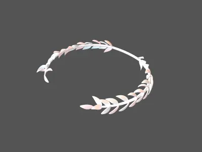 Laurel Wreath Head v1 012 Low-poly 3D model