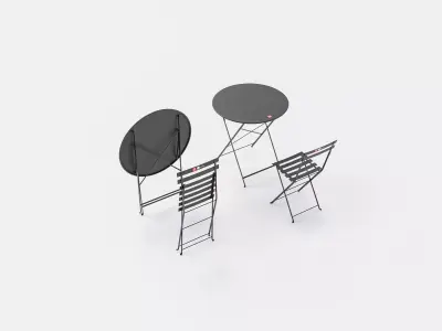 Prague chairs street furniture set - Prazske zidle 3D model