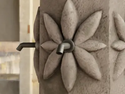 Fountain stone Low-poly 3D model