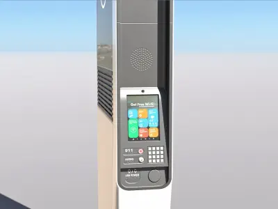 WiFi Kiosk Low-poly 3D model