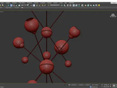 COSMOS Extra Large 8 Light Ceiling Pendant Low-poly 3D model