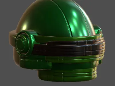 Gas mask helmet 3d model scifi futuristic Low-poly  Low-poly 3D model