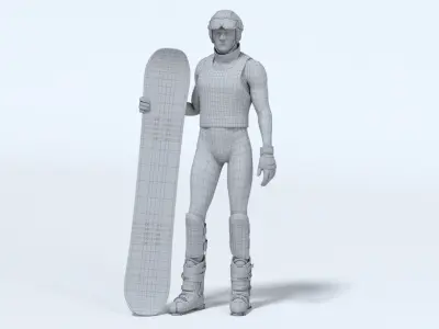  Olympic Snowboarder Animated HQ Standard License 