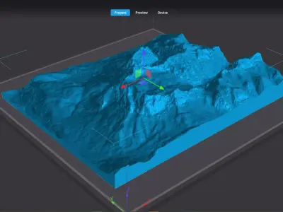 Mountain landscape Zugspitze Germany  3D model