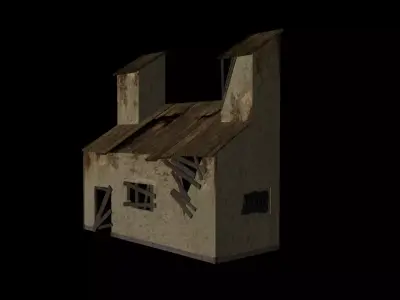 Low poly model of MMO House 5 3D model