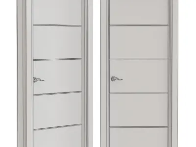 Gray Oak Belldinni Modern Interior Door 3d model Low-poly 3D model