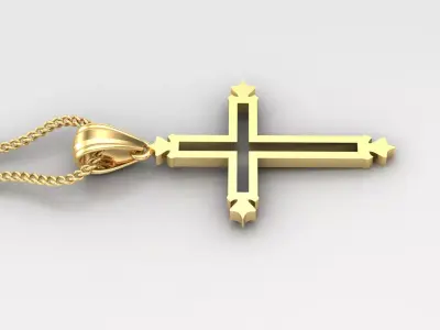 Cross Light Gold 4CP029 3DM STL 3D print model