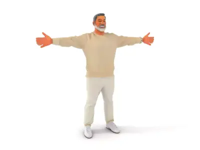 Casual Attire Male model pack Low-poly 3D model