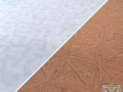 Parquet - Laminate - Wooden floor 2 in 1 Low-poly 3D model 189