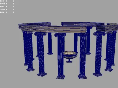 Greek fountain 3D model