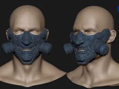 Scifi ONI Mask for 3d print 3D print model
