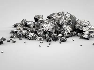 Rock Piles 1 Low-poly 3D model