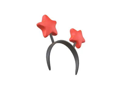 Star Headband v1 002 Low-poly 3D model