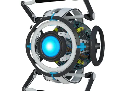 Wheatley robot with light 3D model