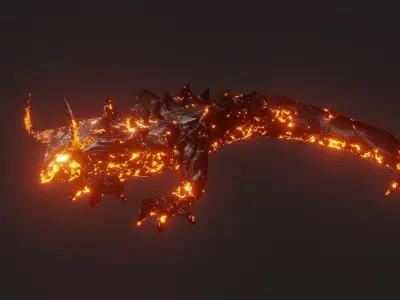 Magmabull fire dragon 3D model