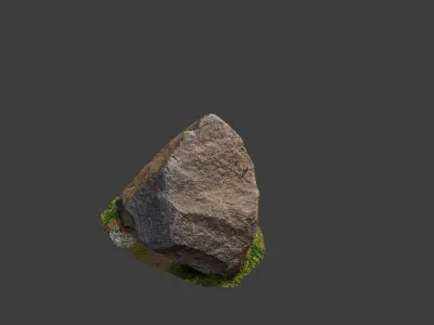 free Rock Set Stone boulder Low-poly 3D model Free low-poly 3D model