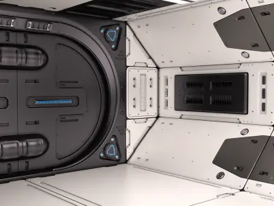 Sci Fi Corridor 02 3D model