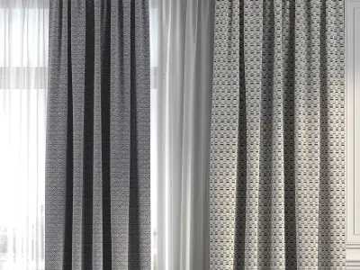 Curtain Set 234 3D model