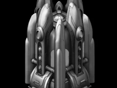 Space Station - City Wall Pier 02 3D model