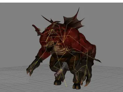 Monster with d-ick 02 3D model