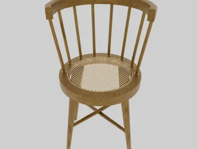 minimalist chair Low-poly 3D model