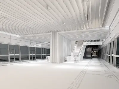 Metro Station 3D model