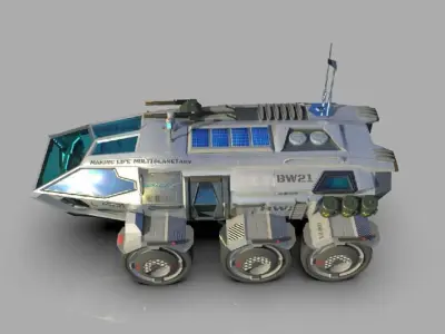 Mars Rover Vehicle BW21 - Concept Design Low-poly 3D model