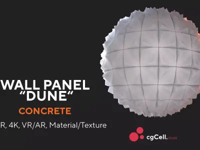 Wall panel  Full Procedural material 3D model