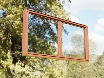 Simple Window With Materials Added 3D model