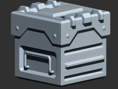 Sci-Fi Box Base Mesh Pack   Low-poly 3D model