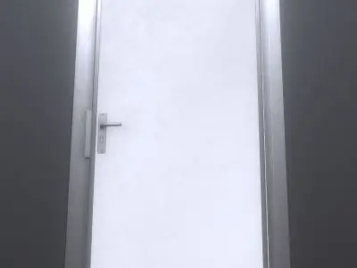 Animated Metal Door Version 1 Low-poly 3D model